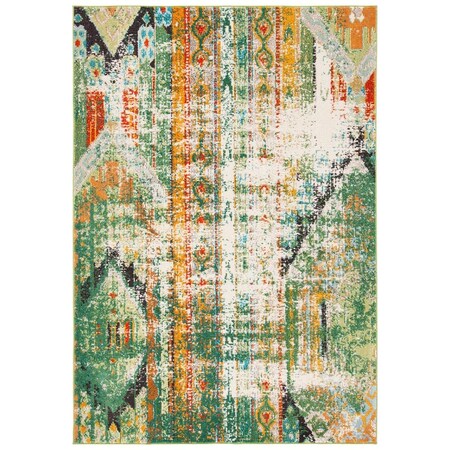 Safavieh Madison 400 Global Rectangle Area Rug, Green & Orange - 4 x 6 ft. MAD422Y-4